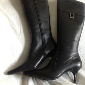 Circa Joan David Black leather high boots